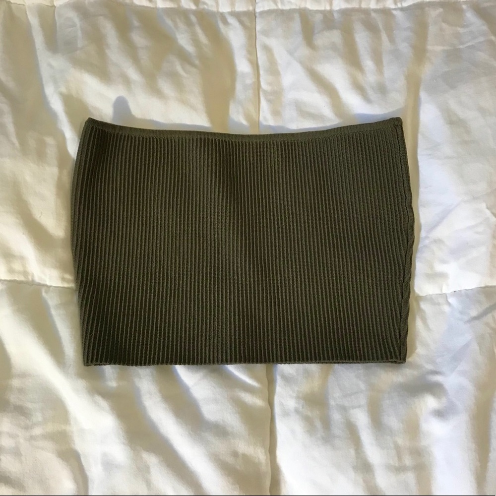 pacsun l.a. hearts ribbed tube top